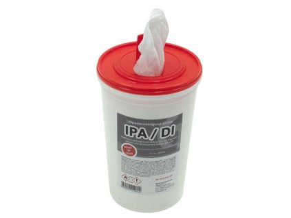 Cleaning wipes, IPA/DI water, IPA