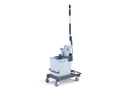 Cleaning trolley with accessories