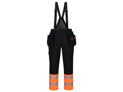 DX4 Hi-Vis Class 1 Winter Bib and Brace (Color Orange/Black, Size 4XL)