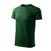 Basic T-shirt men’s (Color bottle green, Size 5XL)