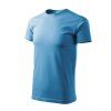 Basic T-shirt men’s (Color azure blue, Size 4XL)