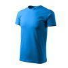 Basic T-shirt men’s B (Color snorkel blue, Size 4XL)