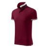 Collar Up Polo Shirt men’s (Color garnet, Size 3XL)