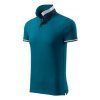 Collar Up Polo Shirt men’s (Color petrol blue, Size 3XL)