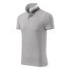 Collar Up Polo Shirt men’s (Color silver gray, Size 3XL)