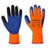 Cold 7 Latex Crinkle Finger Dipped Glove (Color Yellow/Blue, Size L)