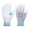 MR13 ESD PU Palm Glove (Pk12) (Color Grey/White, Size L)