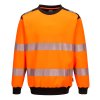 PW3 Hi-Vis Sweatshirt (Color Orange/Black, Size 4XL)