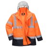 Hi-Vis 4-in-1 Contrast Traffic Jacket (Color Orange/Navy, Size M)