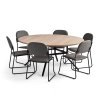 Furniture set: Various table + 6 Dawson chairs, anthracite
