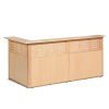 TREAT reception desk, 3 sections, corner, right, beech