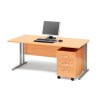 Flexus office set: table 1600x800 mm + office container, beech