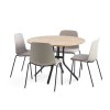 Furniture set: Various table + 4 gray Langford chairs