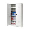 Cabinet for chemicals, 4 shelves, 1900x1000x400 mm, gray