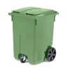 Abfallbehälter CLASSIC, auf Rollen, 370 L, grün
