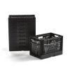 Folding crate RILEY, 600x400x410 mm, 10 pcs, black