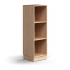 QBUS bookcase, 2 shelves, with plinth, 1252x400x400 mm, oak