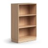 QBUS Bücherregal, 2 Regale, mit Sockel, 1252x800x400 mm, Eiche