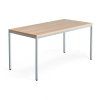 QBUS Büroschreibtisch, 1600x800 mm, Eiche/Silber