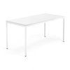 Büroschreibtisch QBUS, 1600x800 mm, weiß/weiß