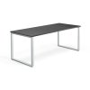 Office desk QBUS, O-frame, 1800x800 mm, black/silver