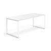 Office desk QBUS, O-frame, 1800x800 mm, white/white