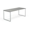 Office desk QBUS, O-frame, 1800x800 mm, silver, light gray