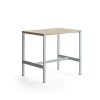 VARIOUS table, 1200x800x1050 mm, silver, oak