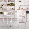 Furniture set: Various table + 2 Rio bar stools, white