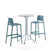 Furniture set: Various table + 2 Rio bar stools, turquoise