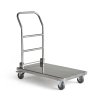 METRO stainless steel trolley, platform, folding, load capacity 100 kg, 820x520 mm