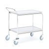 CONVOY stainless steel cart, 2 shelves, load capacity 150 kg, 800x520 mm