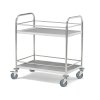 METRO stainless steel cart, 2 shelves with side frame, 845x525 mm