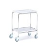Stainless steel cart CONVOY, 2 shelves, load capacity 150 kg, 600x400 mm