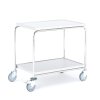 CONVOY stainless steel cart, 2 shelves, load capacity 150 kg, 800x520 mm