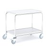 CONVOY stainless steel cart, 2 shelves, load capacity 150 kg, 900x550 mm