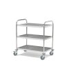 METRO stainless steel trolley, 3 shelves, load capacity 100 kg, 845x525 mm