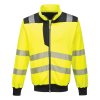 PW3 Hi-Vis Zip Sweatshirt (Color Orange/Black, Size 4XL)