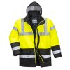 Hi-Vis Contrast Winter Traffic Jacket (Color Red/Navy, Size L)
