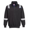 WX3 Modaflame Knit FR 1/4 Zip Sweatshirt (Color Black, Size L)