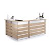 Complete INVITE reception desk, L-shaped corner, right, oak