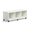 Student storage cabinet CASPER, 3 compartments, white