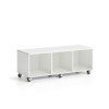 Student storage cabinet CASPER, 3 compartments, white