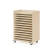 Mobile cabinet for drawings, 650x420x900 mm, birch