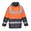 Hi-Vis Contrast Winter Traffic Jacket (Color Orange/Black, Size M)