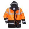 Hi-Vis Contrast Winter Traffic Jacket (Color Orange/Black, Size M)