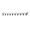 Wall-mounted coat rack QUARTZ, width 1000 mm, 10 hooks