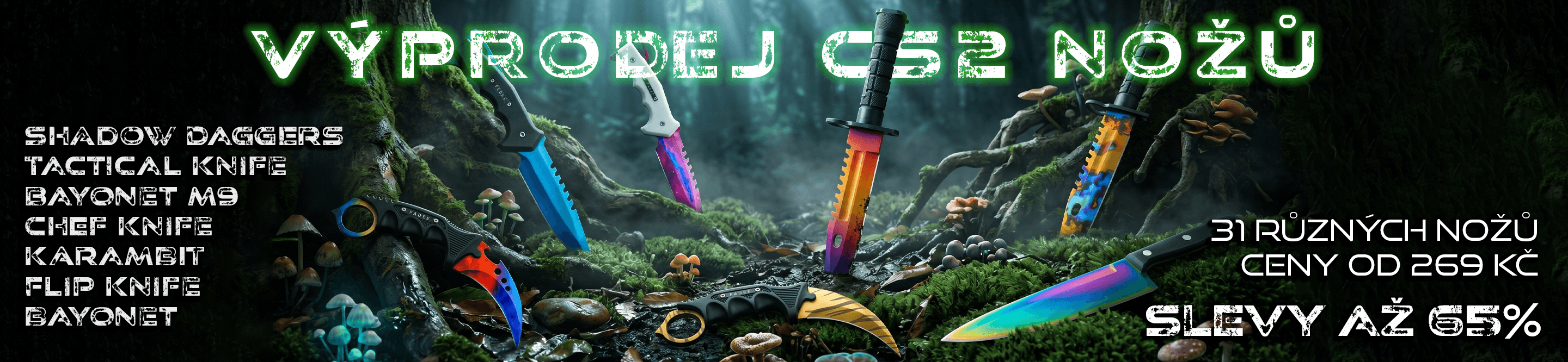 Výproden nožů z Counter strike a cs2