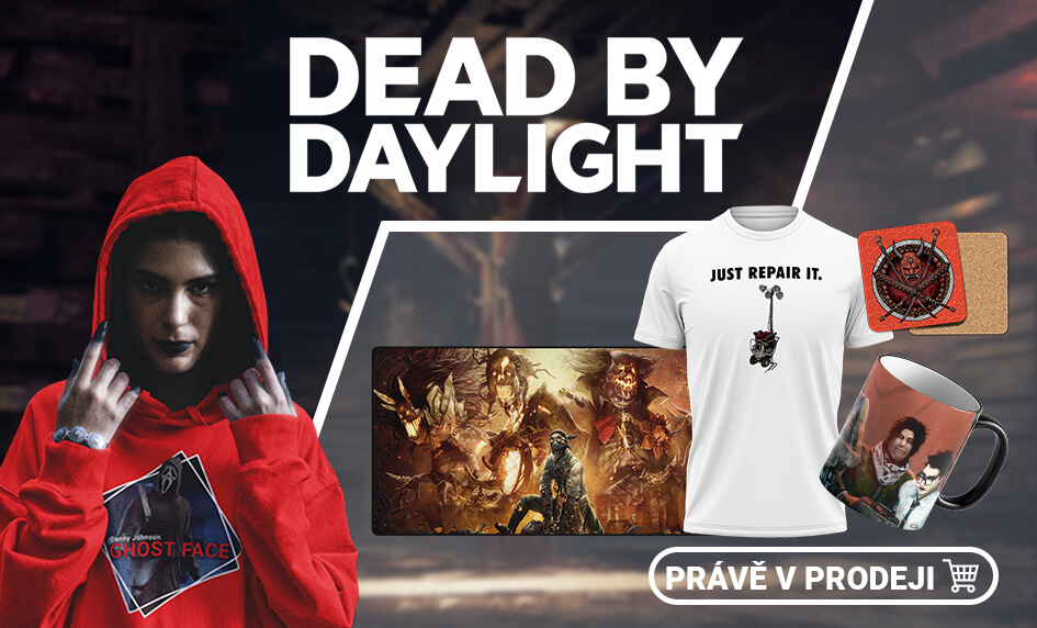 Dead by Daylight Produkty, trička, mikiny, podložky pod myš, hrnky s podtáckami a samolepky