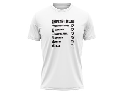 checklist sim racing tricko bile fadee.cz